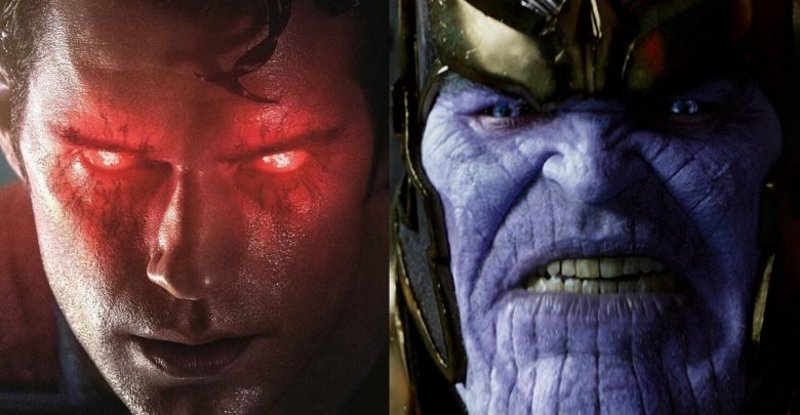 superman vs thanos lucha